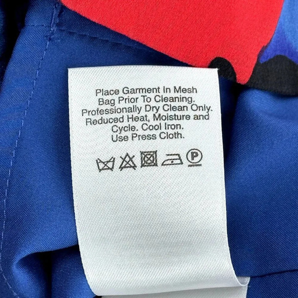 DKNY Dress Women 4 Silk Abstract Print Lined Zip Sleeveless Round Neckline Artsy - Picture 9 of 9